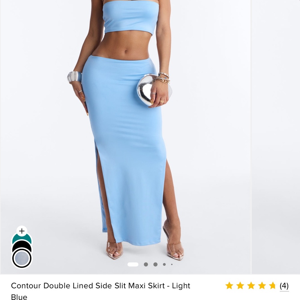 Fashion Nova Light Blue Maxi Dress Set
